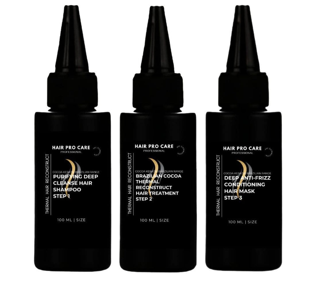 Hair Pro Care Brazilian Cocoa Reconstruct Hair Treatment (Trio 100ml Kit)