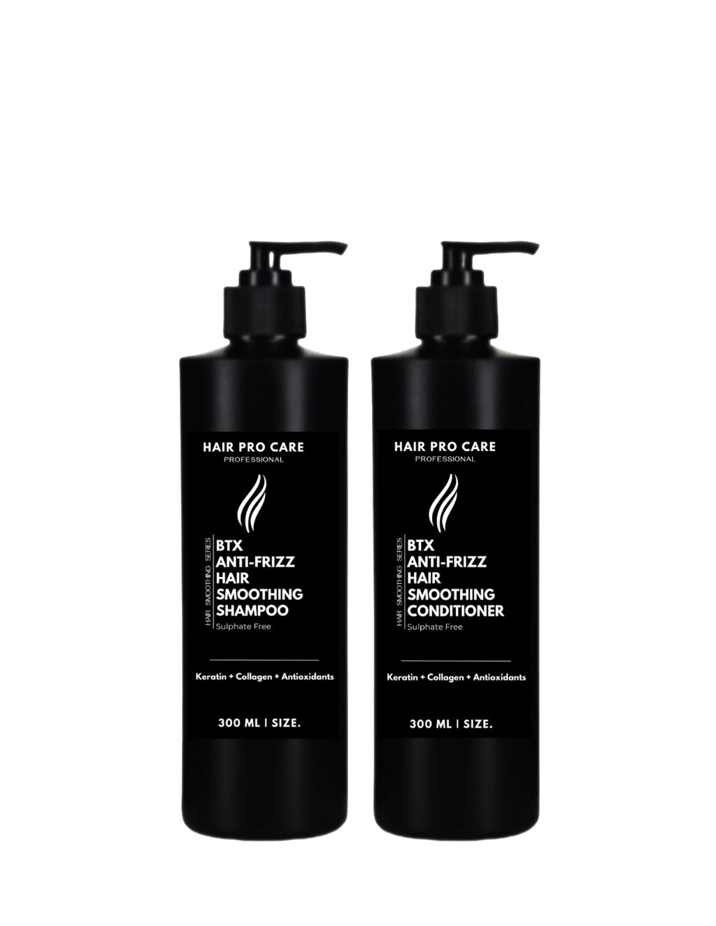 Hair Pro Care Btx Anti-Frizz Hair Smoothing Hair Shampoo & Hair Conditioner Sulphate Free 300 ml