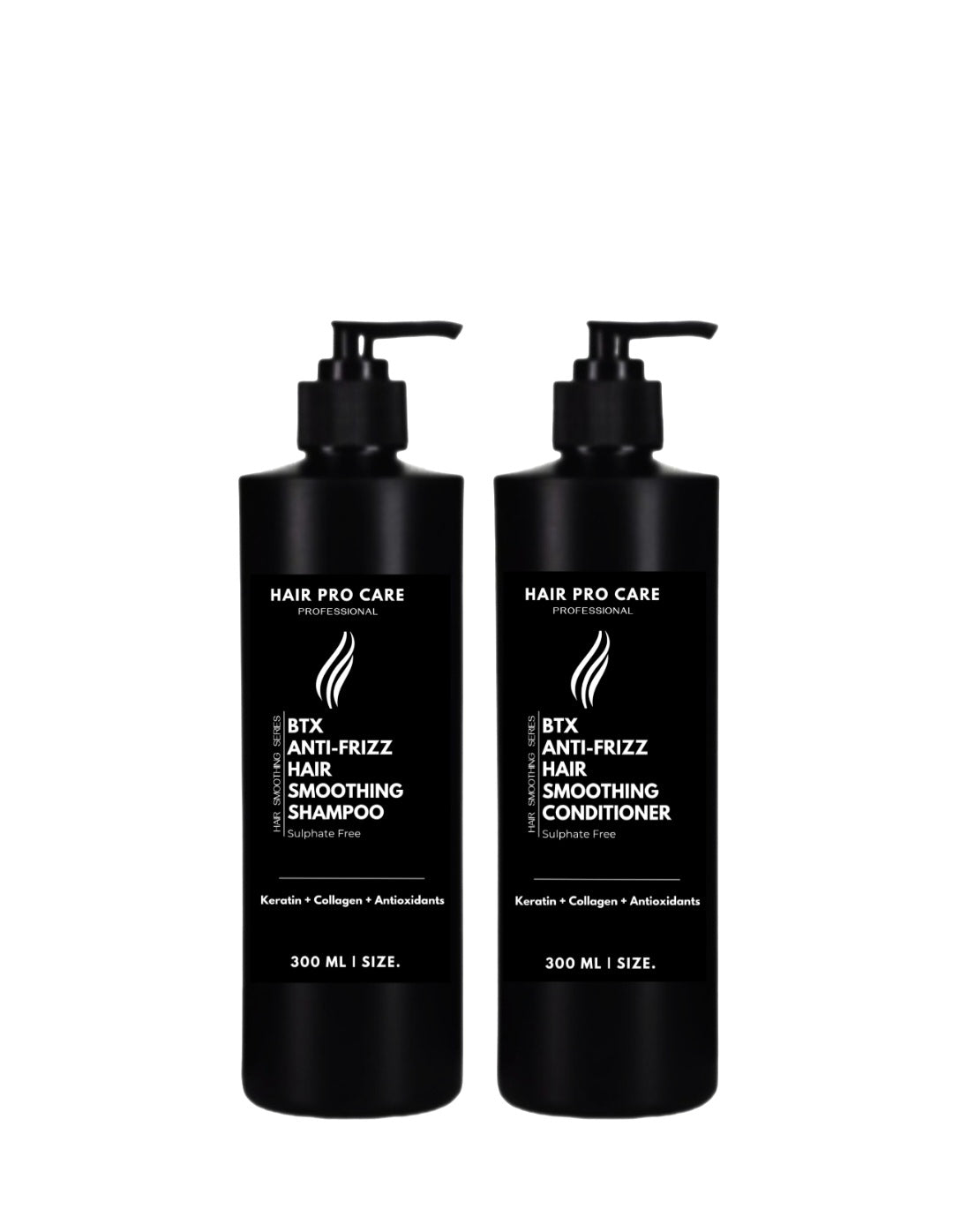 Hair Pro Care Btx Anti-Frizz Hair Smoothing Hair Shampoo & Hair Conditioner Sulphate Free 300 ml