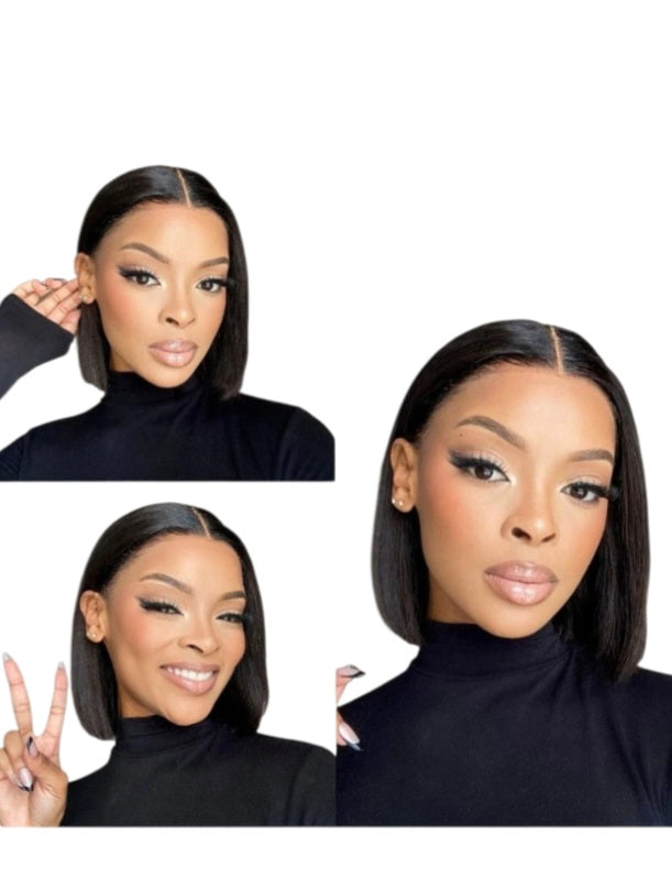 8 Inches Vietnamese Full Frontal Short Bob Luxury Wig (Vietnamese Human Hair)