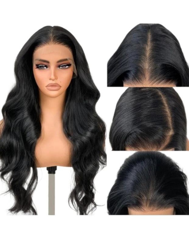 24 Inches Miss Dior Black Luxury Wig (Heat Resistant Human Blend)