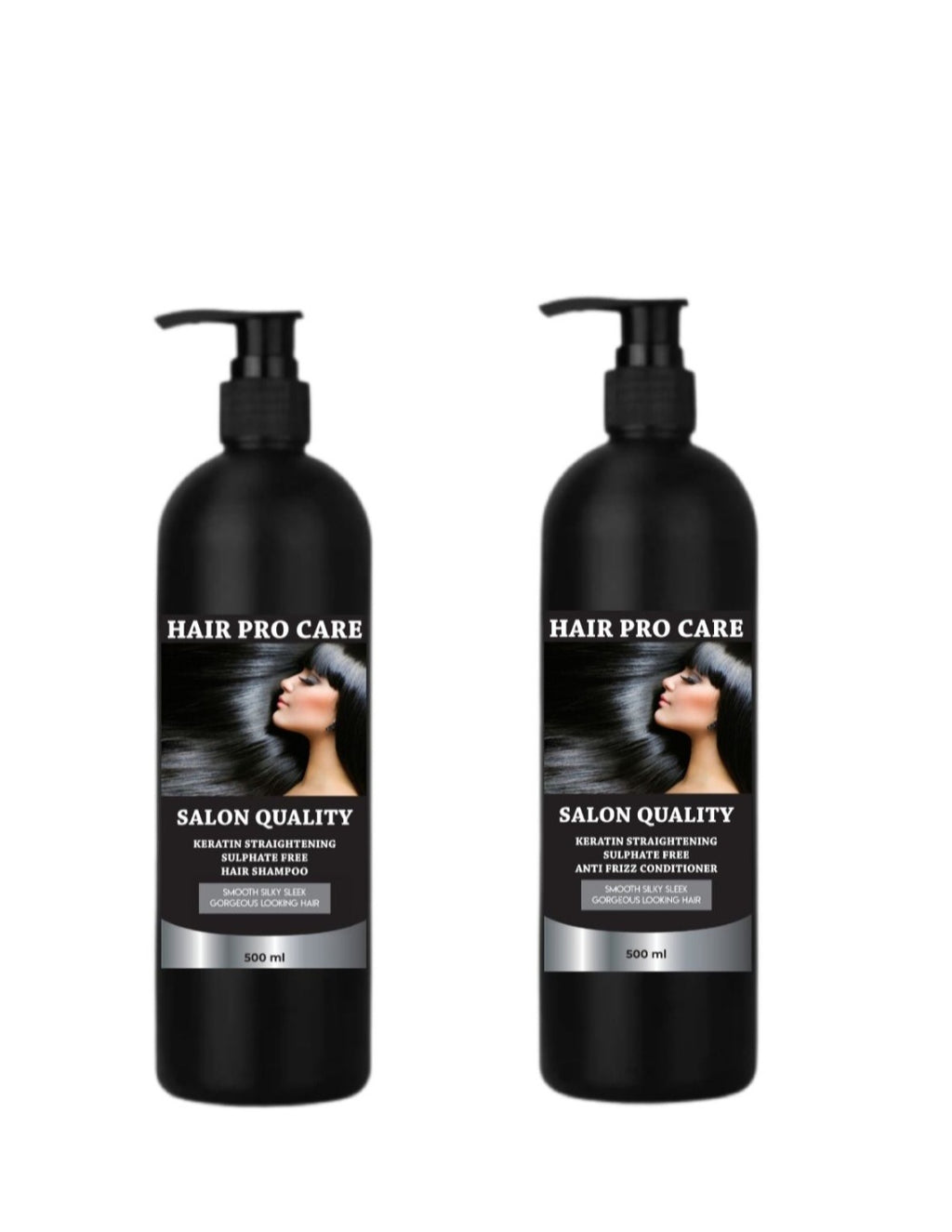 Hair Pro Care Keratin Straightening Hair Shampoo & Hair Conditioner Sulphate Free 500ml