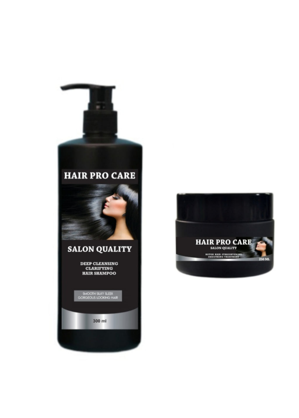 Hair Pro Care Deep Cleanse Clarifying Hair Shampoo and Botox Smoothing Hair Straightening Treatment Set