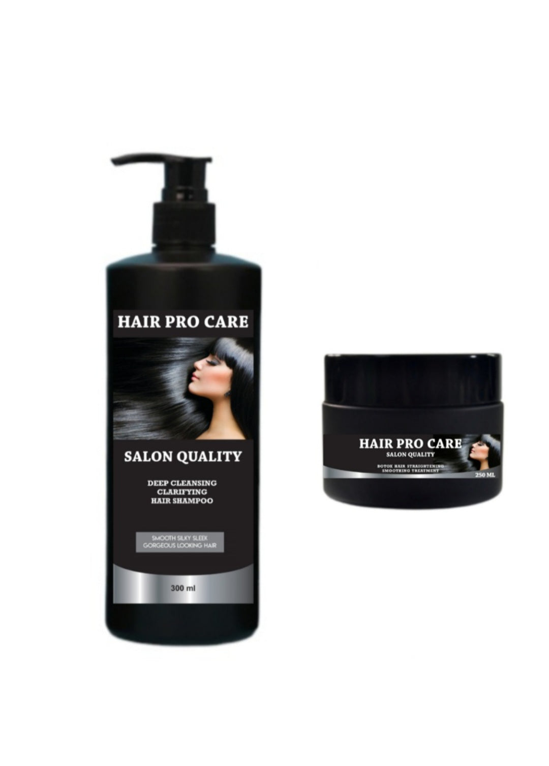 Hair Pro Care Deep Cleanse Clarifying Hair Shampoo and Botox Smoothing Hair Straightening Treatment Set