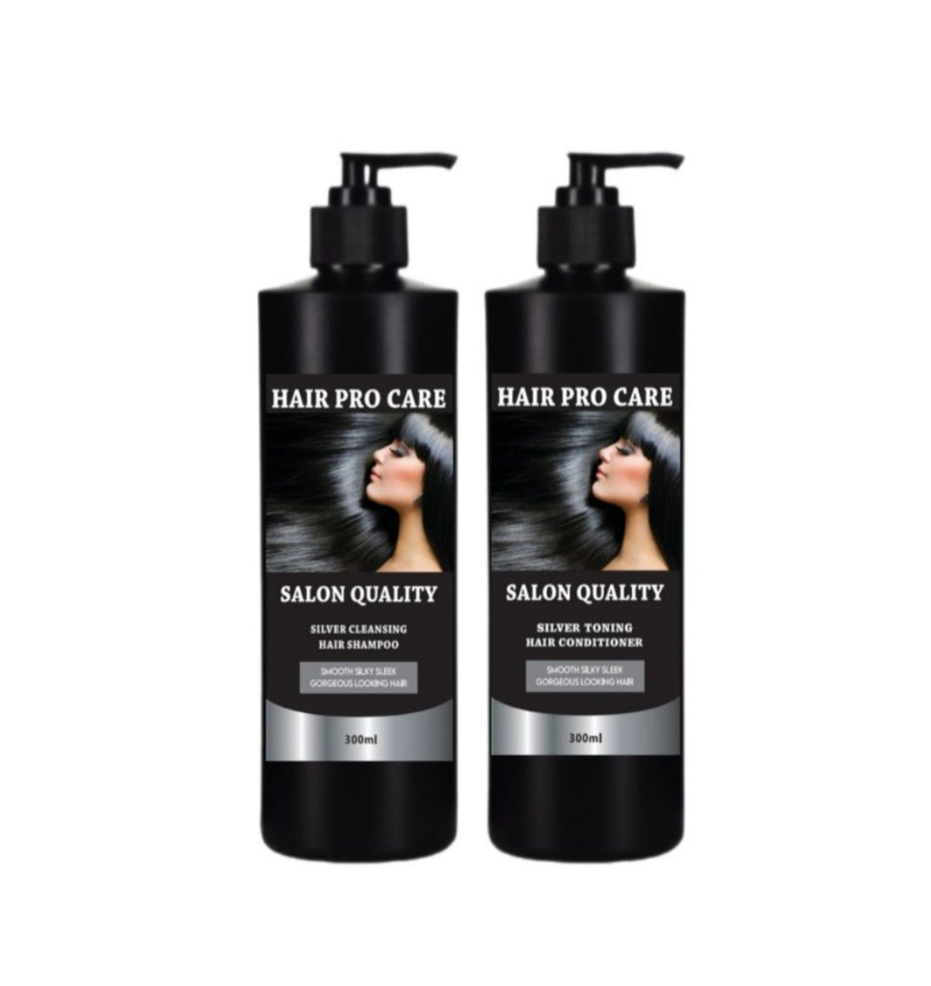 Hair Pro Care Silver Hair Shampoo & Silver Conditioner Sulphate Free 300ml