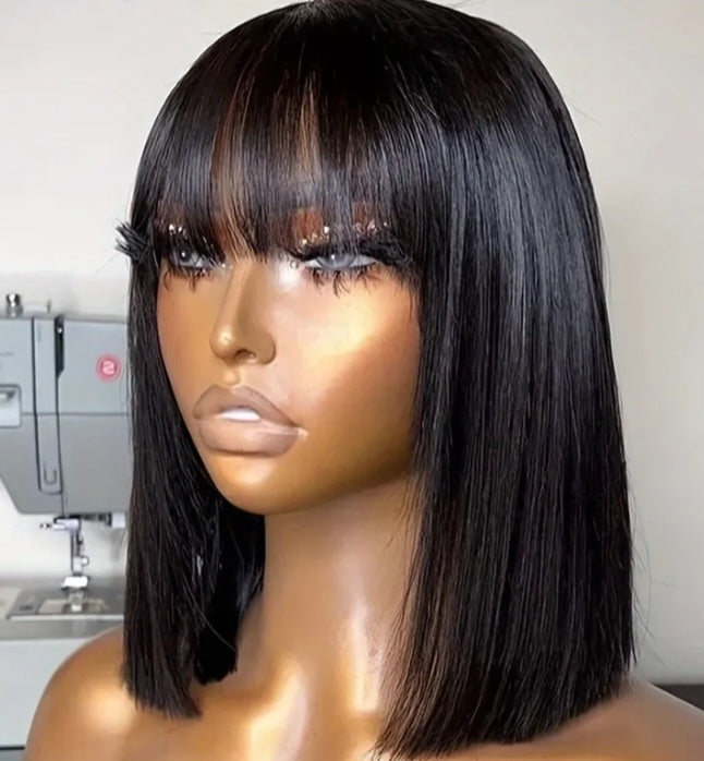 10 Inches Short Bob Straight Luxury Wig (Vietnamese Human Hair)