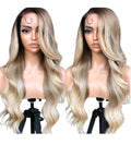28 Inches Beyonce Style Ombre Blonde Luxury Wig (Heat Resistant Human Blend)