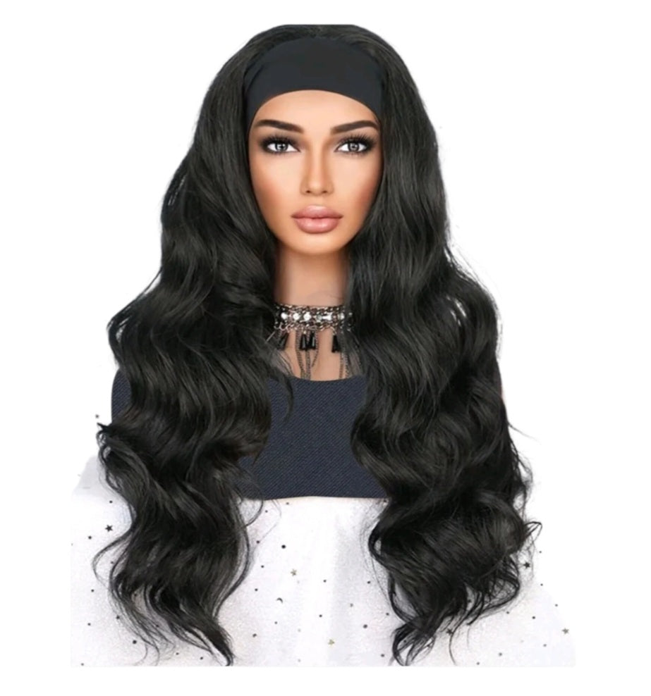 24 Inches Headband Wave Luxury Wig (Heat Resistant Human Blend)