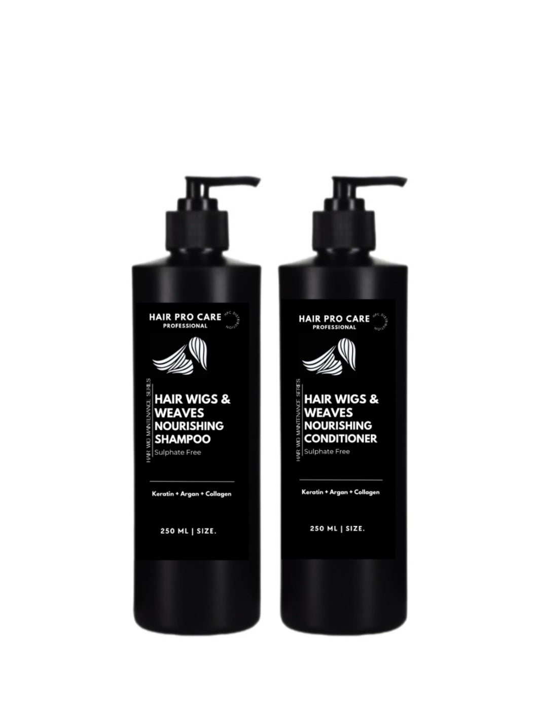 Hair Pro Care Hair Wigs & Weaves Shampoo & Hair Wigs Conditioner Sulphate Free 250ml