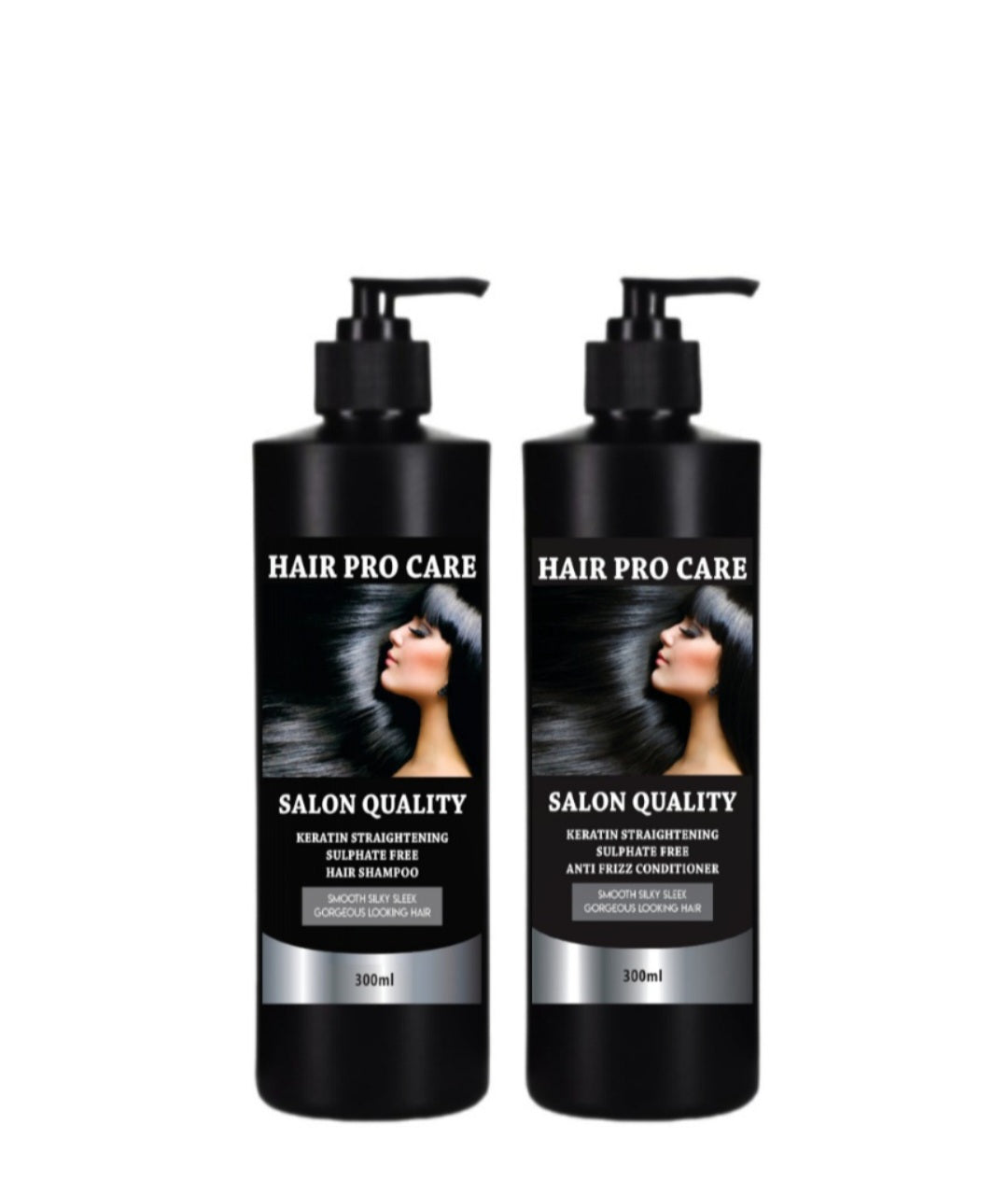 Keratin Straightening Hair Shampoo & Hair Conditioner Sulphate Free 300ml