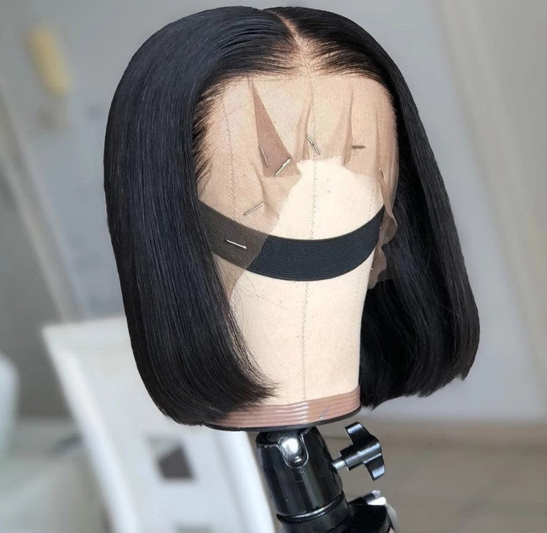 8 Inches Vietnamese Full Frontal Short Bob Luxury Wig (Human Hair)